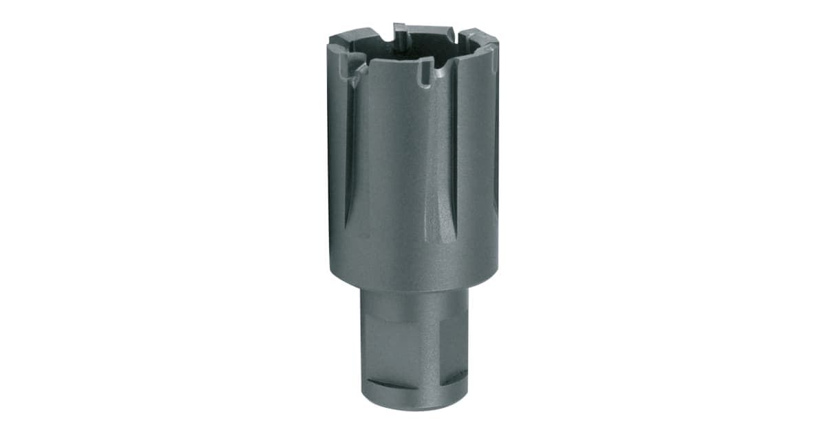 Carotă pentru metal cu pastile din carbură metalică (CMS), tijă Weldon (¾"), pentru căi ferate, adâncime de tăiere 30,0 mm 1081527