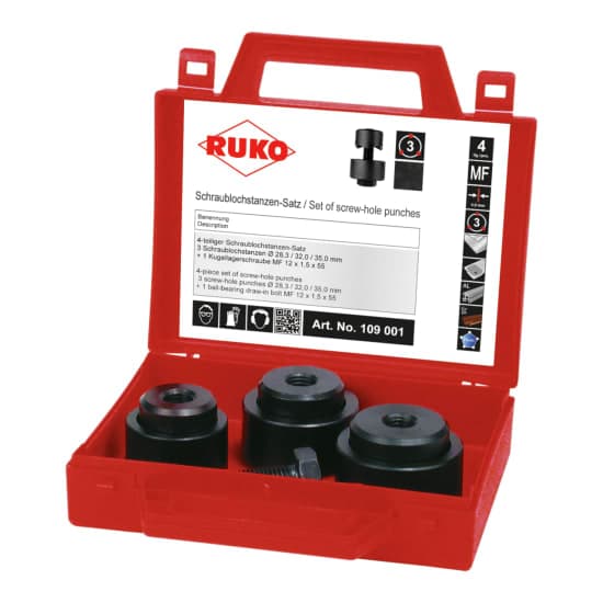 Set ștanțe manuale pentru tablă - 4 piese 109001 4