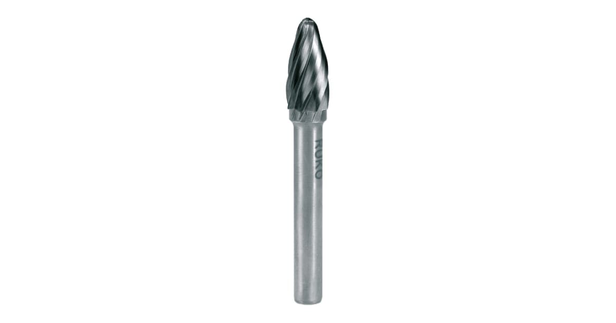 Freză biax din carbură metalică, formă F, arc rotund (RBF) – cu dantură din aluminiu 116030A