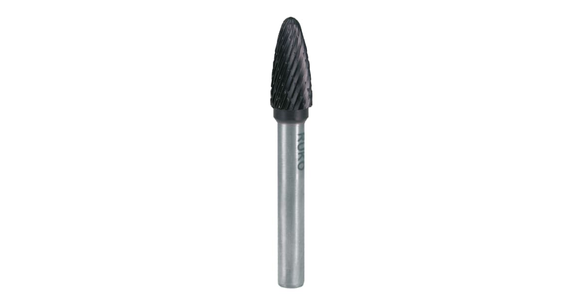 Freză biax din carbură metalică, TiAlN, formă F, arc rotund (RBF) 116030TC
