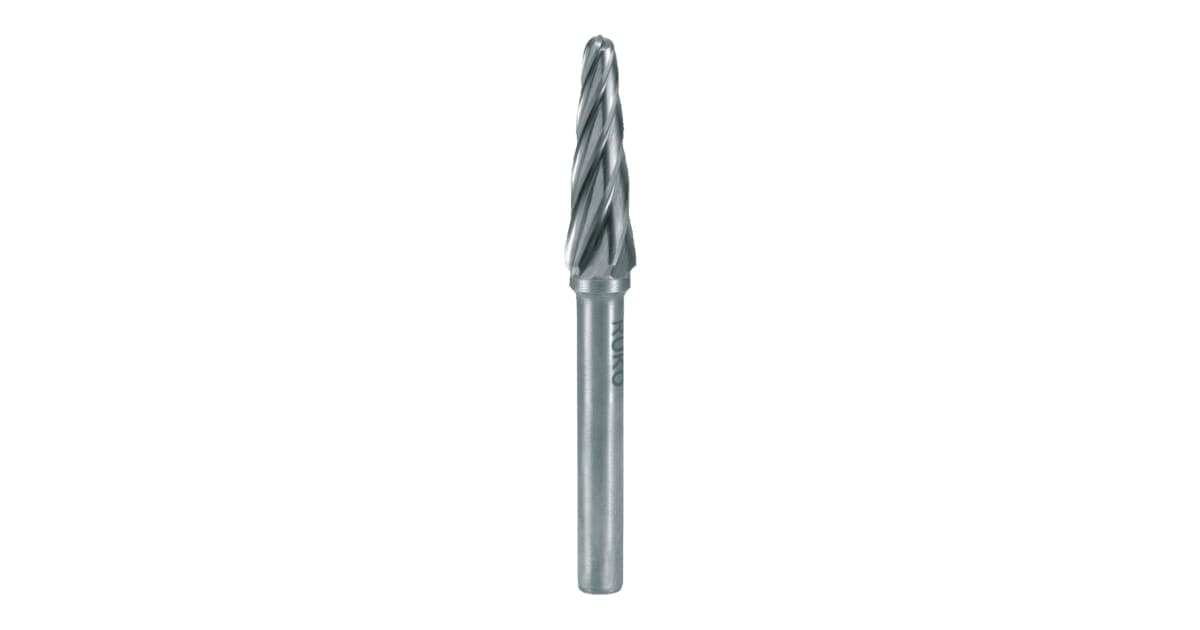 Freză biax din carbură metalică, formă L, con rotund (KEL) – cu dantură din aluminiu 116233A