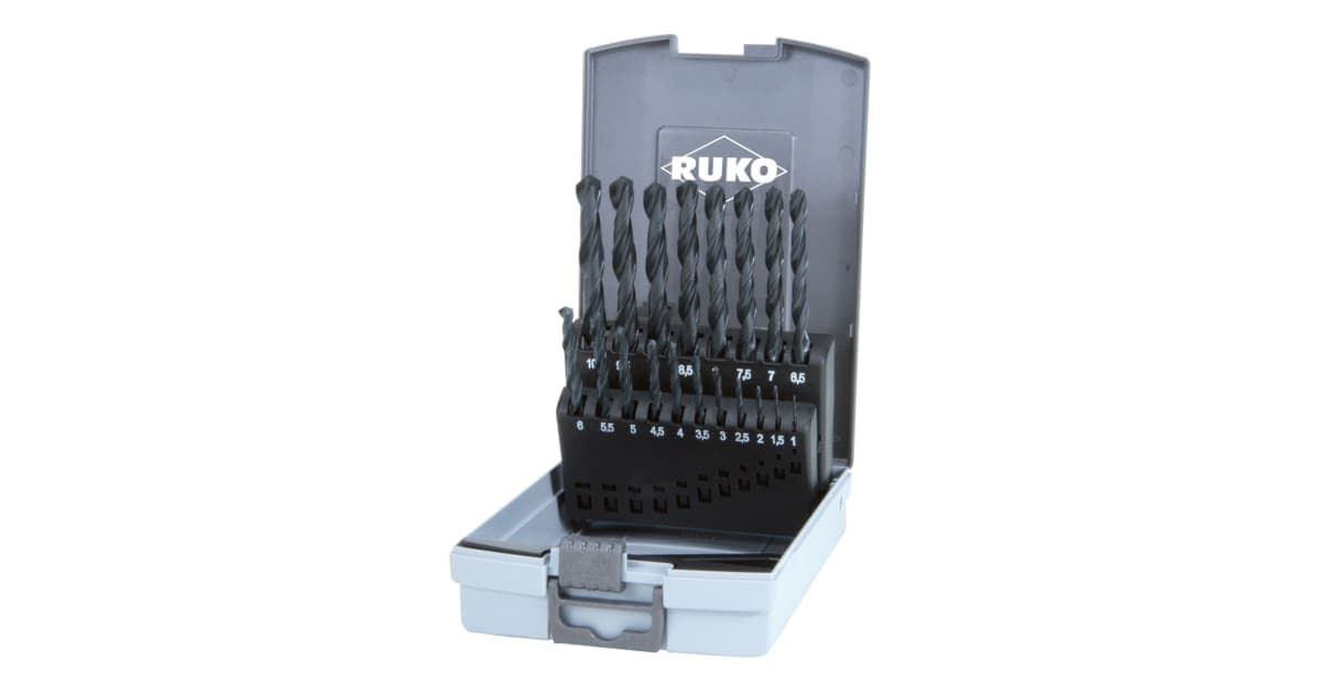Set burghie elicoidale HSS-R - 19 piese 205212RO