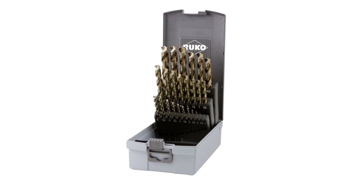 Set burghie elicoidale HSS-Co 5 (pentru inox) - 25 piese 228215RO