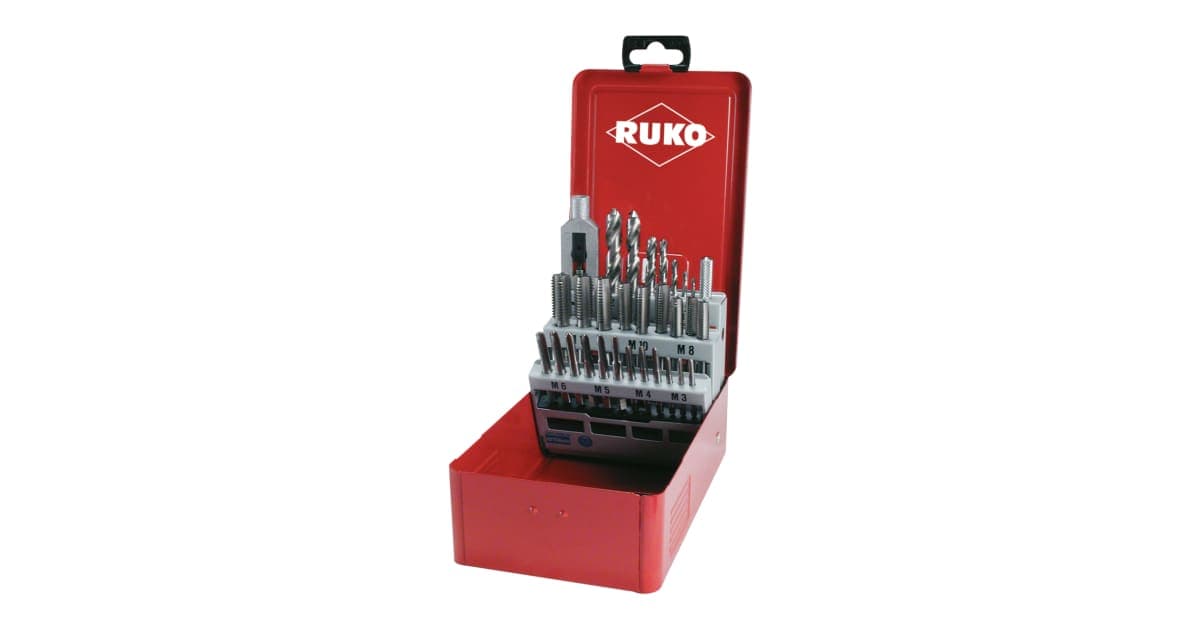 Set scule pentru filetat HSS - 29 piese 245003E