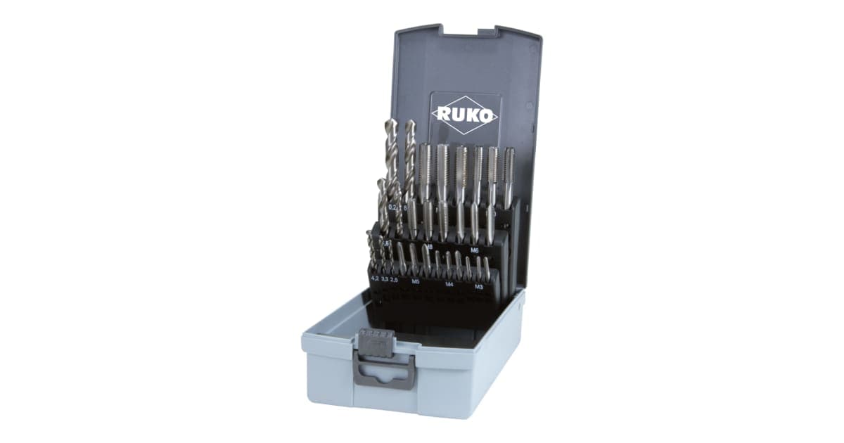 Set scule pentru filetat HSS - 28 piese 245003ERO