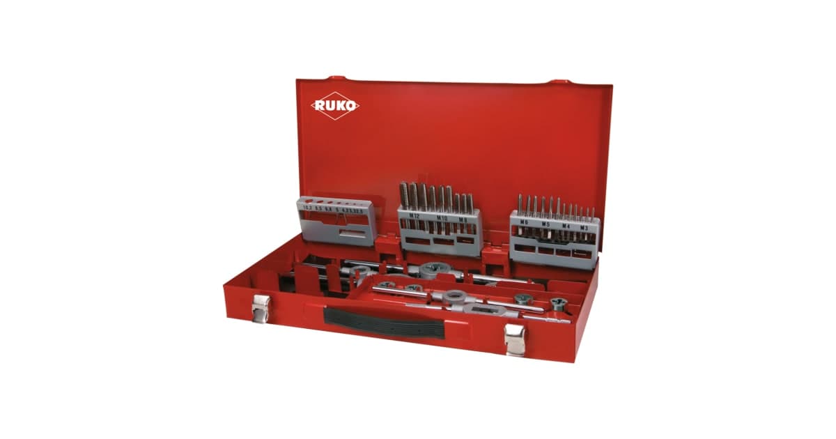 Set scule pentru filetat HSS - 37 piese 245020