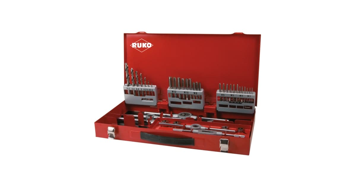 Set scule pentru filetat HSS - 44 piese 245030E