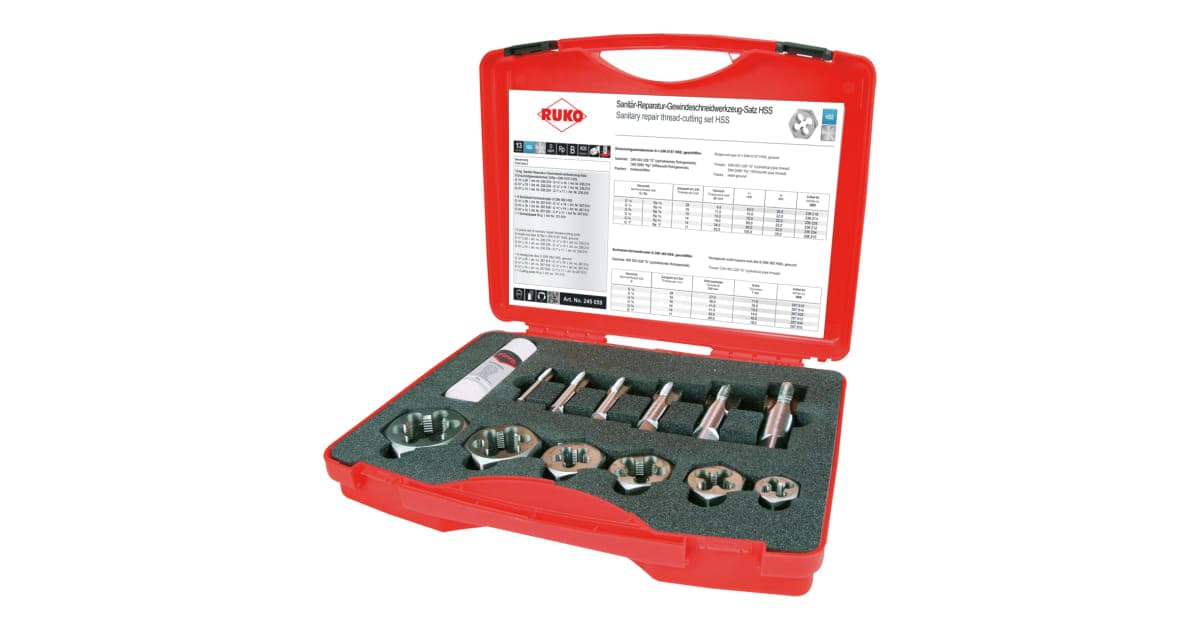Set scule pentru filetat HSS - piese 245059