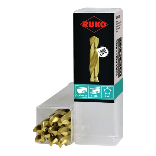 Burghiu elicoidal cu coadă redusă, HSS, TiN, DIN 338, Tip N 250038T 4