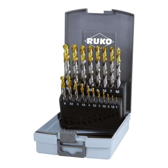 Set burghie elicoidale HSS-TiN - 19 piese 2501214TRO 3