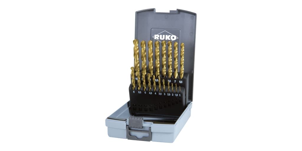 Set burghie elicoidale HSS-TiN - 19 piese 250214TRO 2