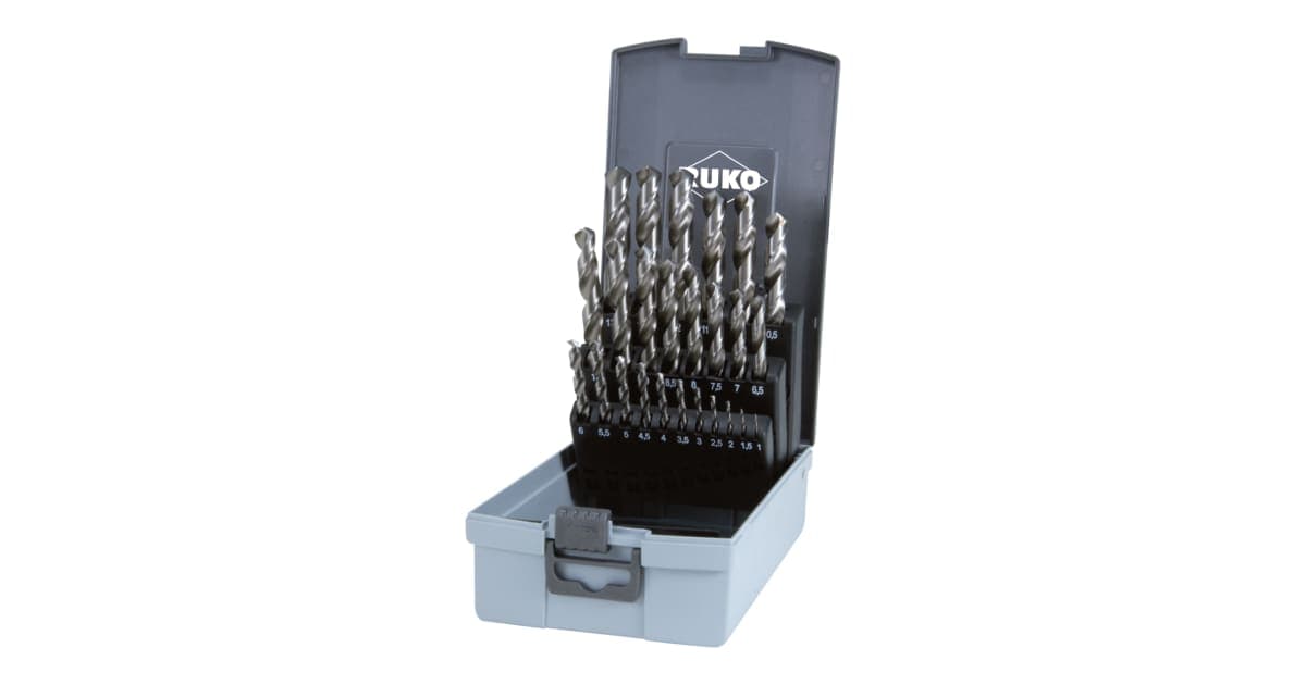Set burghie elicoidale HSS-Co 5 (pentru inox) - 25 piese 281215ERO