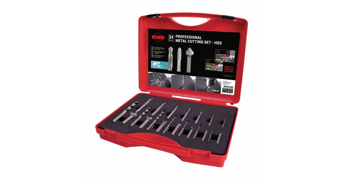 Set scule pentru filetat HSS - 31 piese A245013