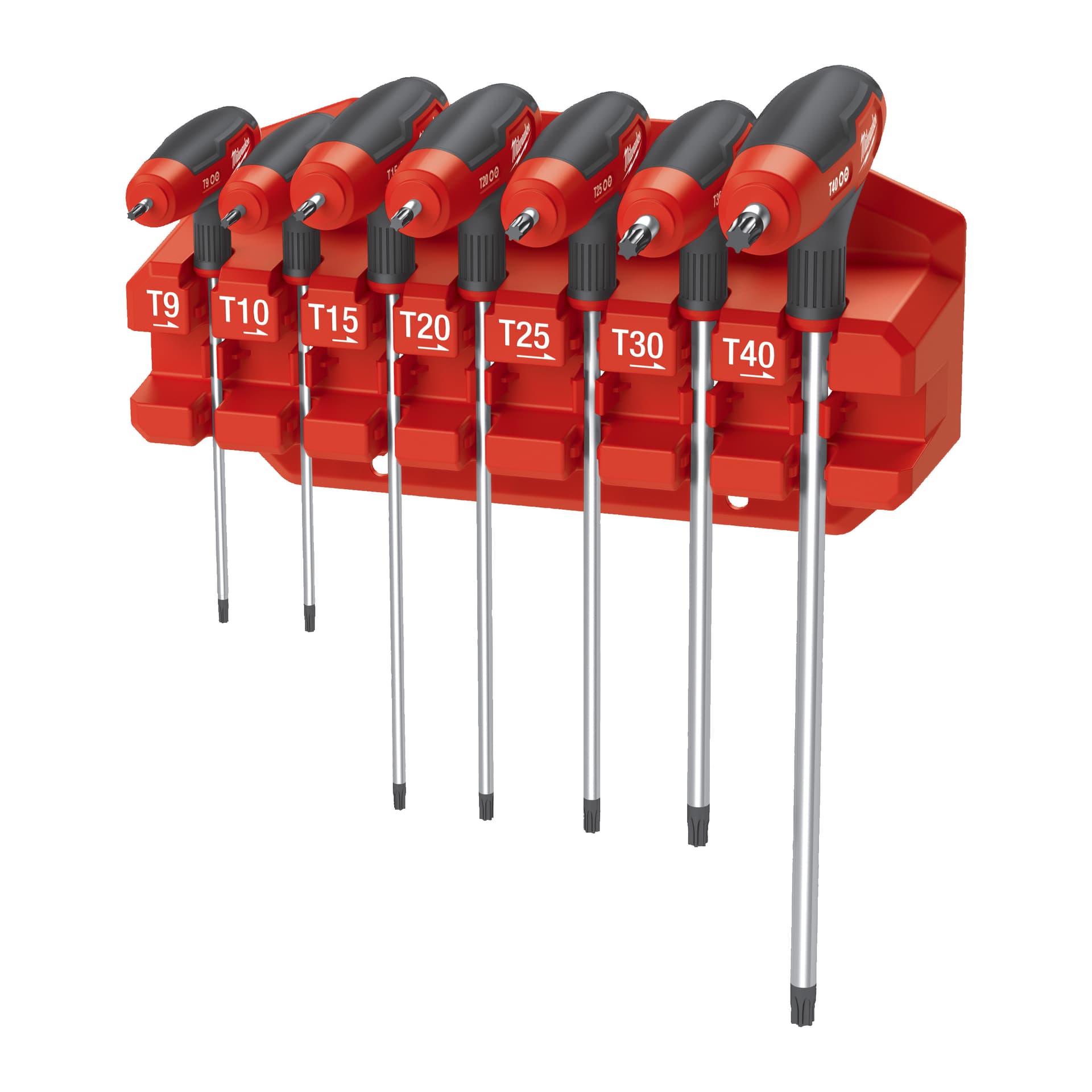 7 PC Torx Key Wrenches with Comfort Grip Set with Rack