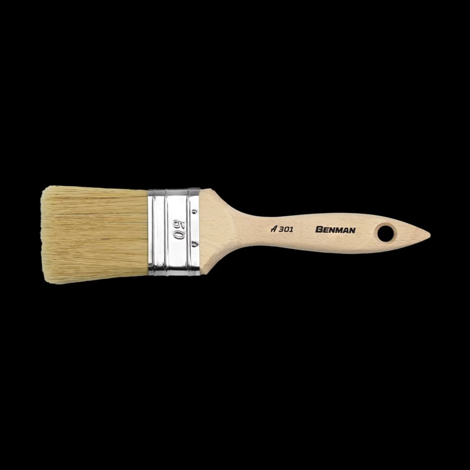 PENSULĂ A301 CU PĂR ALB, EXTRA-DUBLĂ, BENMAN, 60mm