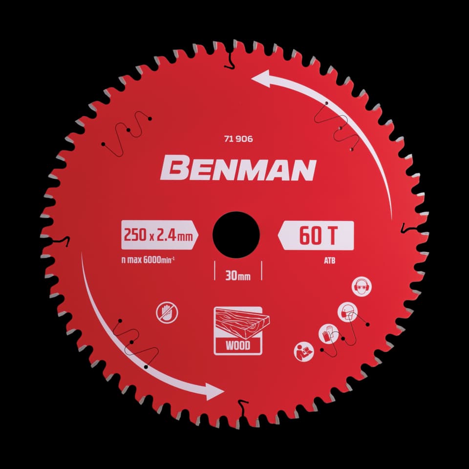 LAMĂ DE FIERĂSTRĂU CIRCULAR PENTRU MATERIALE MULTIPLE 305x2.6mm/30mm, 72T BENMAN