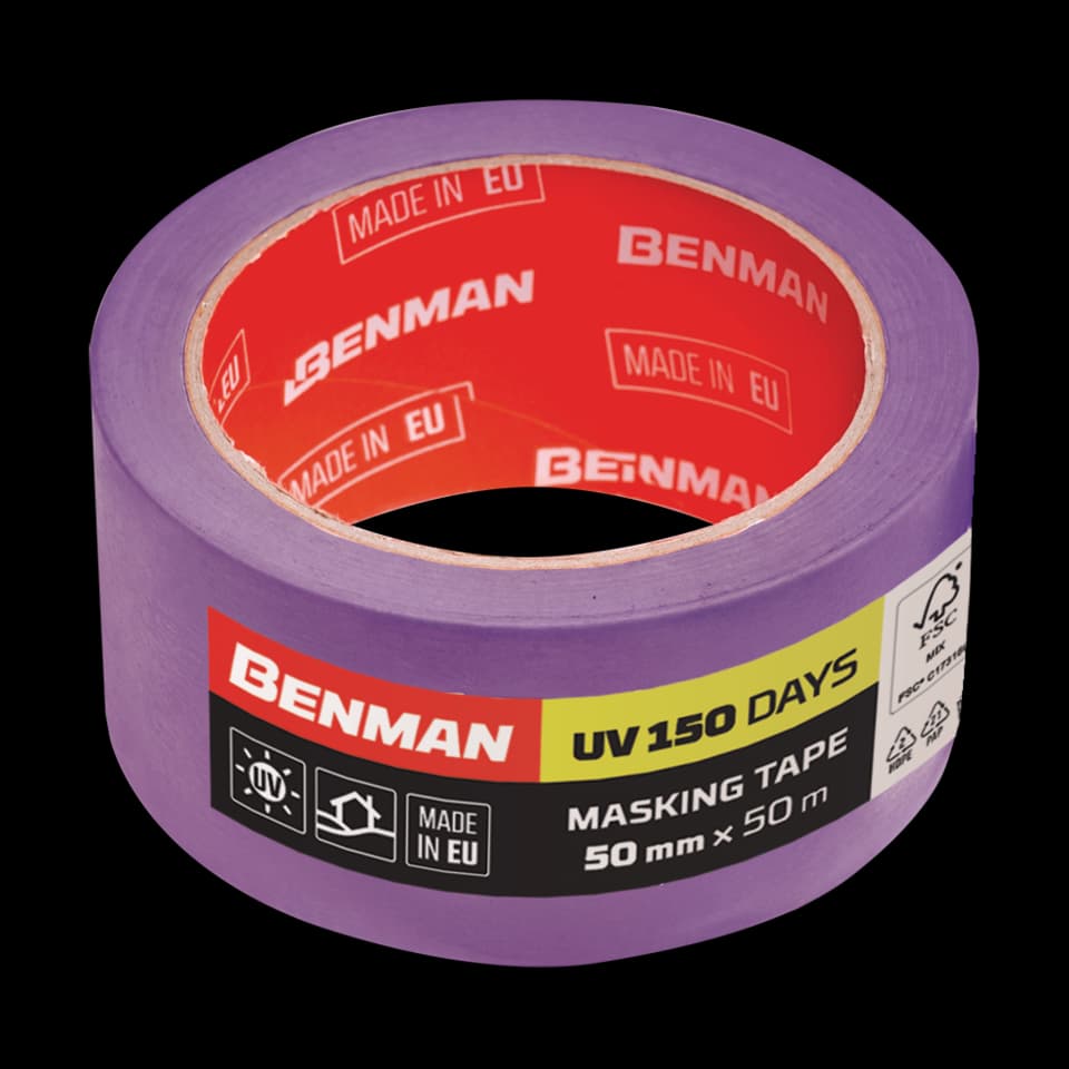 MASKING TAPE PURPLE, UV 150 DAYS, 50mmx50m, BENMAN