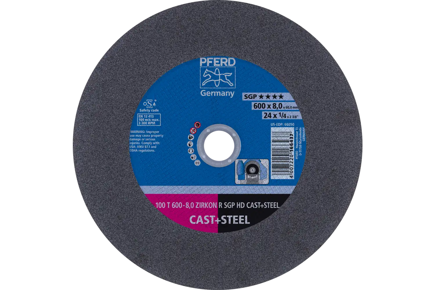 100 T 600-8,0 ZIRKON R SGP HD CAST+STEEL/60,0