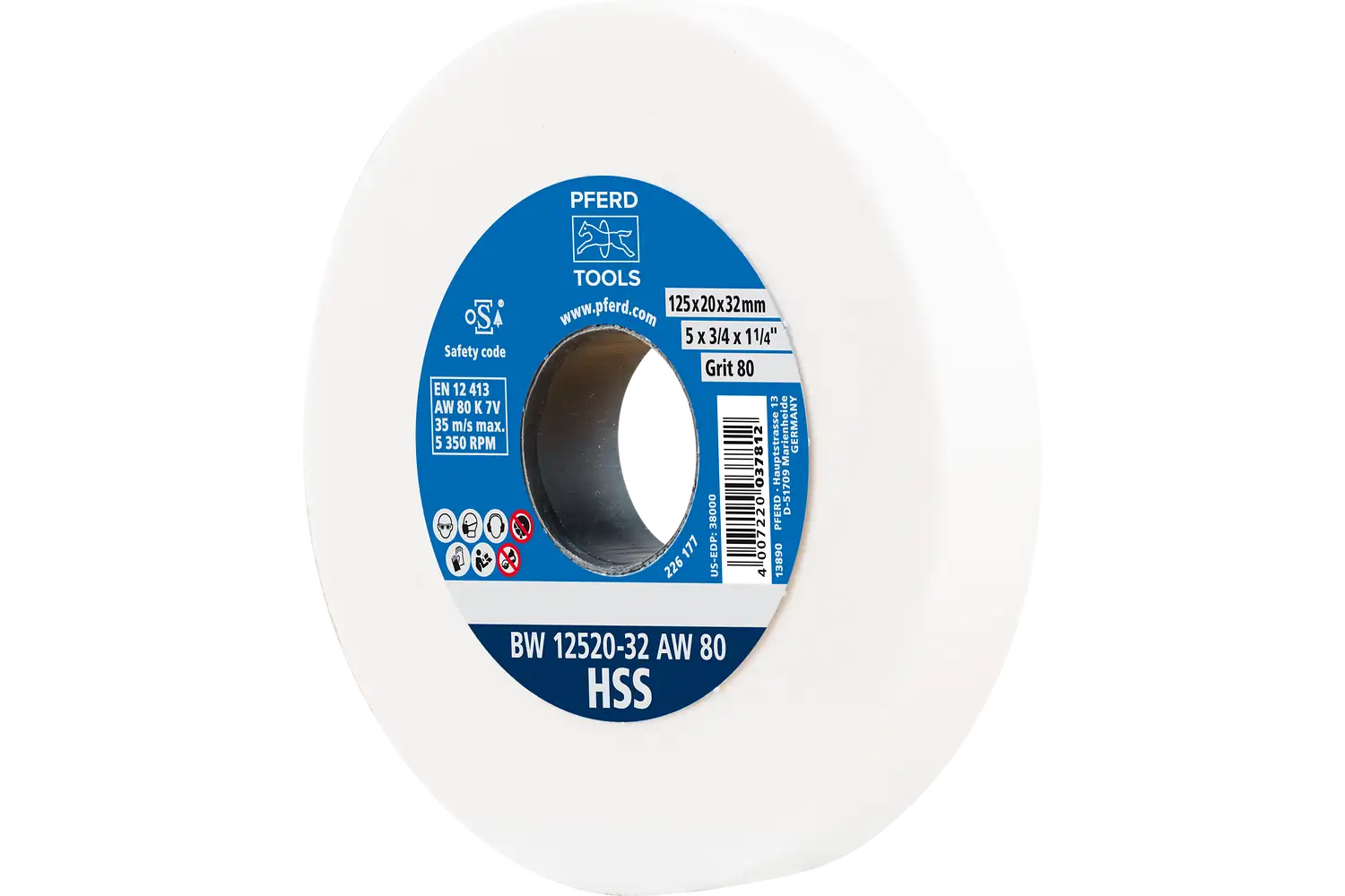 Disc de șlefuire (polizor de banc / universal) BW 12520-32 AW 80 HSS