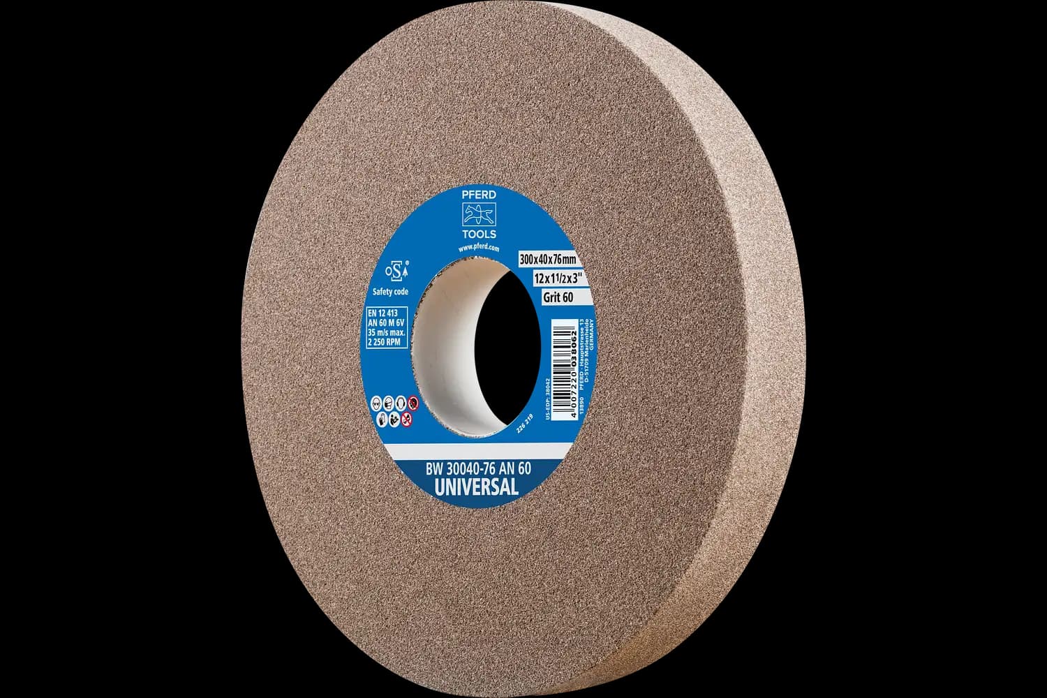 Disc de șlefuire (polizor de banc / universal) BW 30040-76,2 AN 60 UNIVERSAL