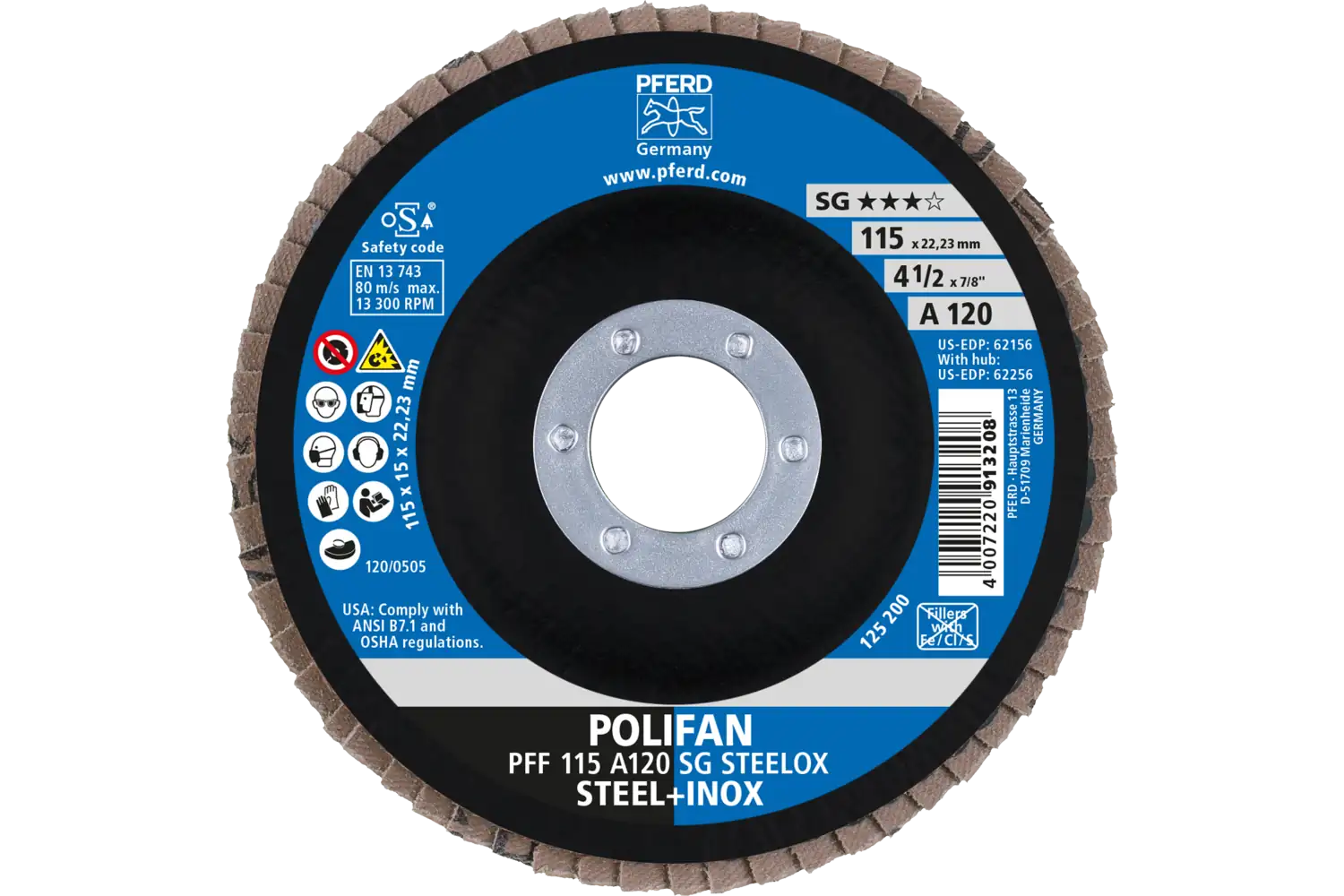 Disc lamelar frontal (POLIFAN) PFF 115 A 120 SG STEELOX 2