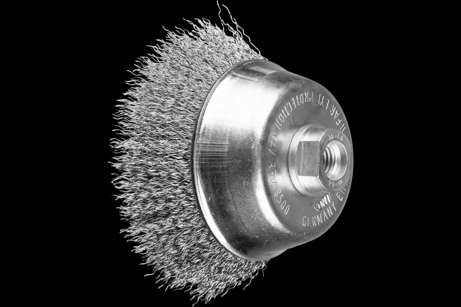 Perie tip oală din sârmă de oțel POS TBU 100/M14 INOX 0,30