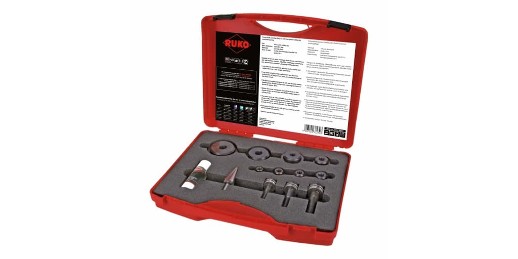 Set ștanțe manuale cu rulment pentru tablă - 10 piese 109006K 2