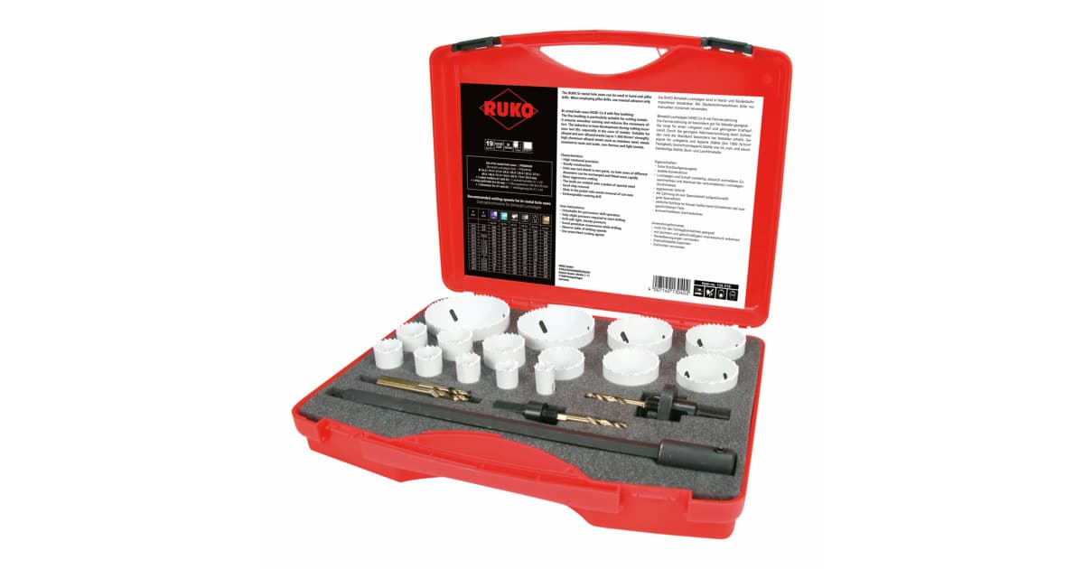 Set carote bimetal HSS-Co 8 Premium - 19 piese 126318