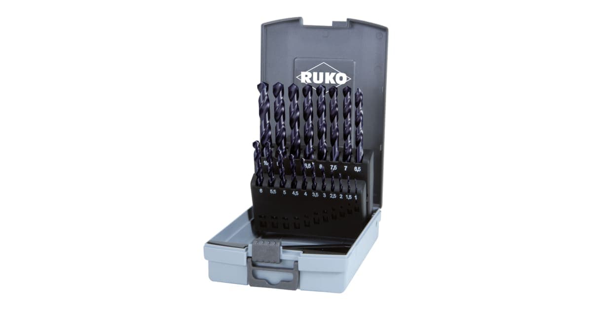 Set burghie elicoidale HSS-Co 5 (pentru inox) - 19 piese 281214EFRO