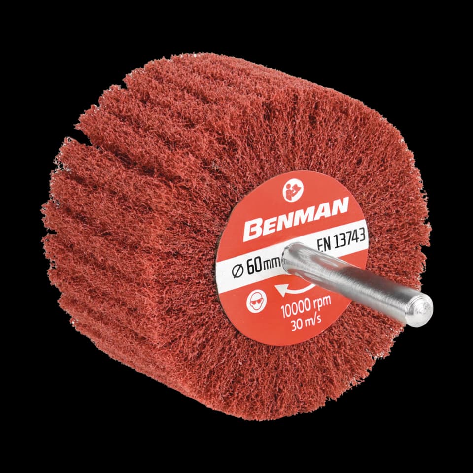 DISC CU LAMELE MONTAT PE AX, NEȚESUT, 50x30x6 mm, P180, BENMAN
