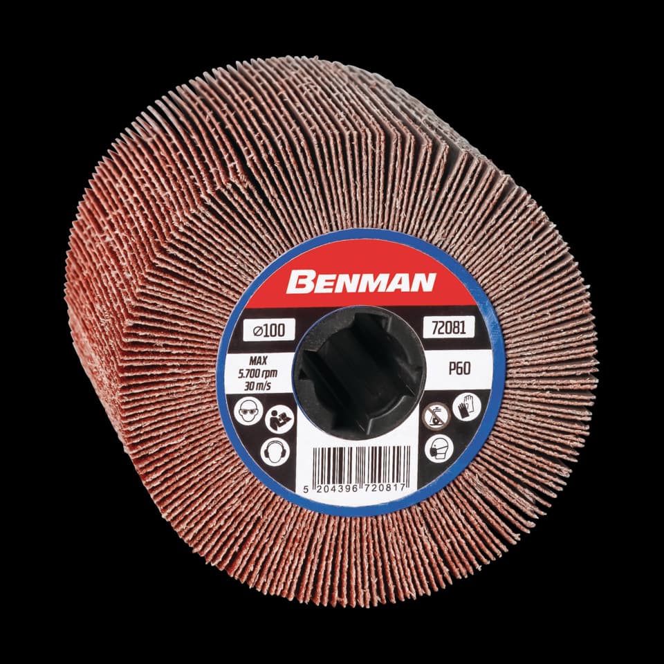 DISC CU LAMELE CU CANAL DE PANĂ TEXTIL, 100x100x19 mm, P040 BENMAN