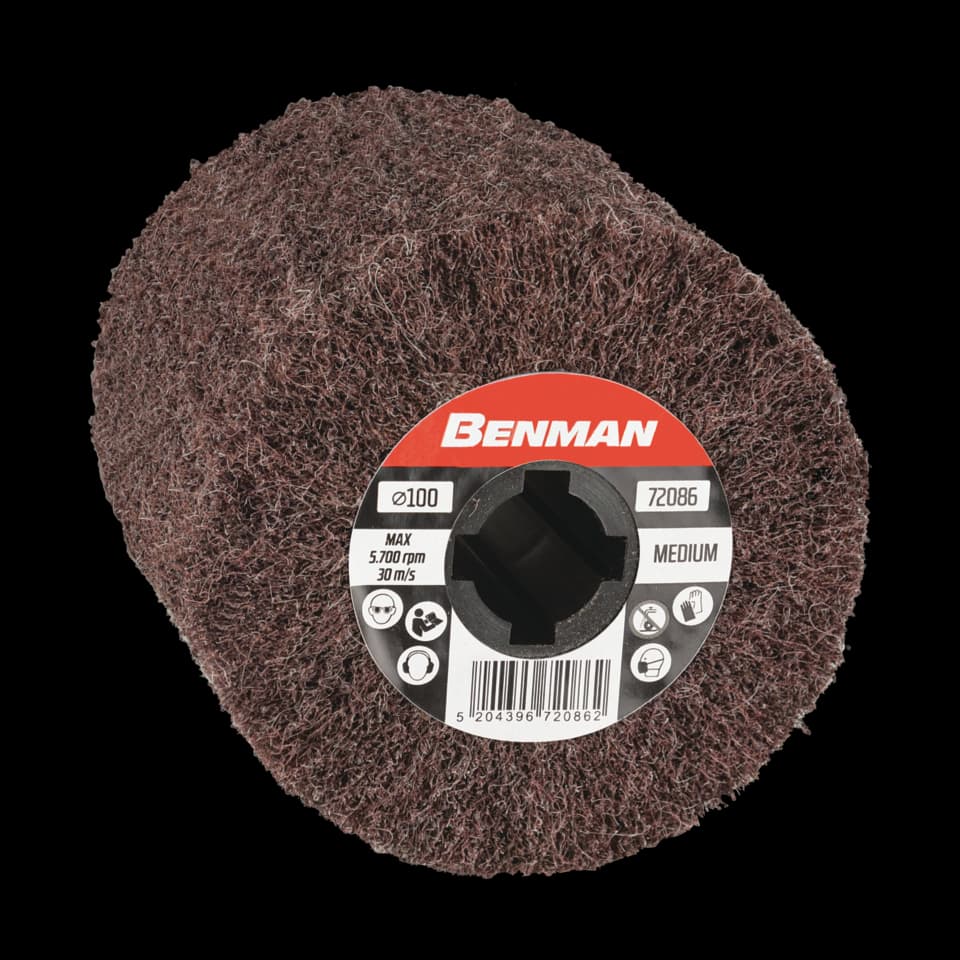 DISC CU LAMELE CU CANAL DE PANĂ NEȚESUT, 100x100x19 mm, FOARTE FIN/P320 BENMAN