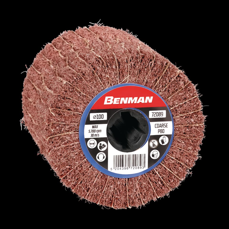 DISC CU LAMELE CU CANAL DE PANĂ COMBI, 100x100x19 mm, FIN/P280 BENMAN