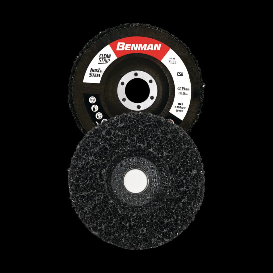 DISC DE CURĂȚARE CU FÂȘIE EXACTĂ, 115 mm, NEGRU BENMAN