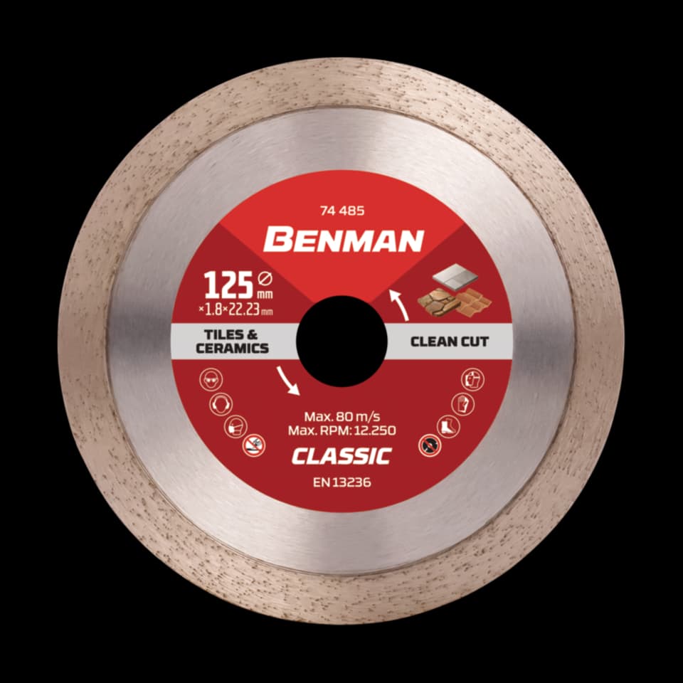 DISC TAIERE DIAMANTAT PENTRU PLACI CERAMICE, Benman, 230 X 2.2 X 10w