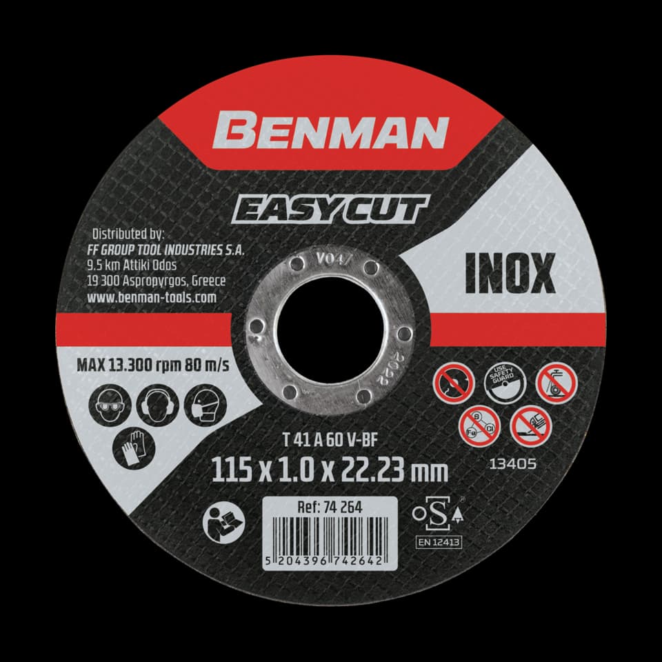 DISC TAIERE PENTRU INOX, EASY CUT 125x1.0mm BENMAN