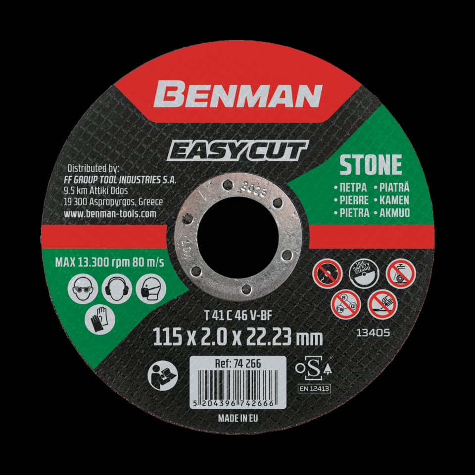 DISC PENTRU TĂIERE PIATRĂ, EASY CUT 125x2.0mm BENMAN