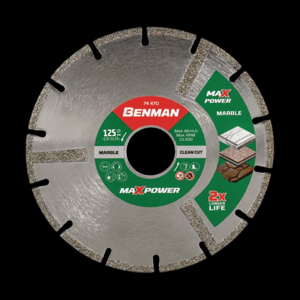 DISC TAIERE DIAMANTAT PENTRU MARMURA, Benman, MAXPOWER MARBLE 115