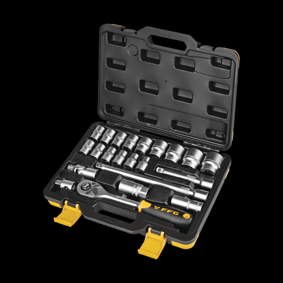 SET TUBULARE 22 BUCATI, 1/2" FF GROUP