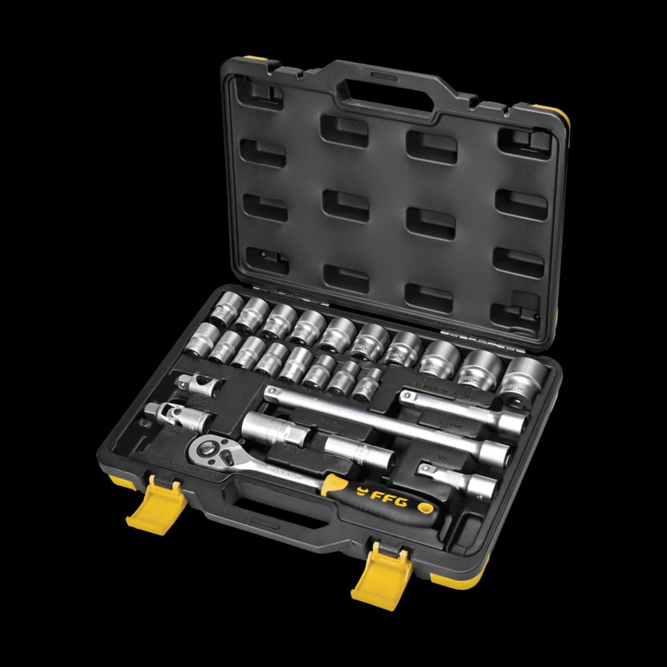 SET TUBULARE 26 BUCATI, 1/2" FF GROUP