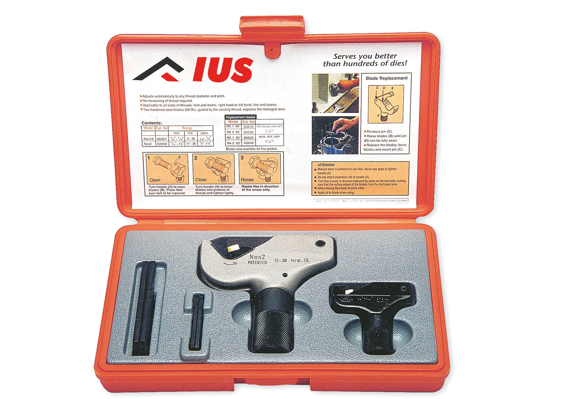 Set dispozitive pentru reparat filete exterior IUS1000