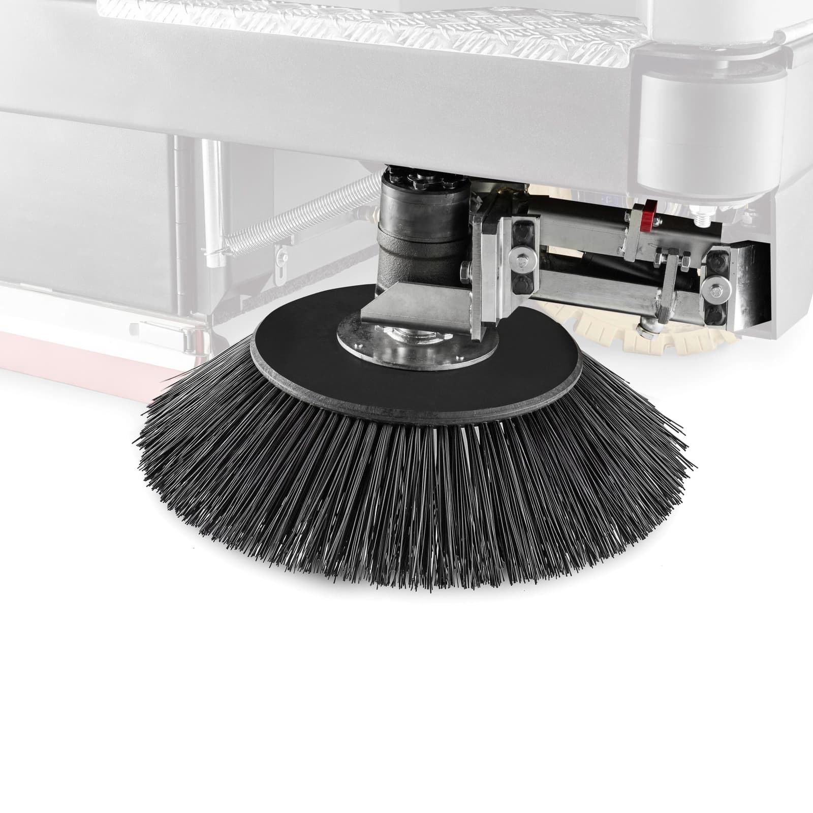 Side broom with lifting arm right