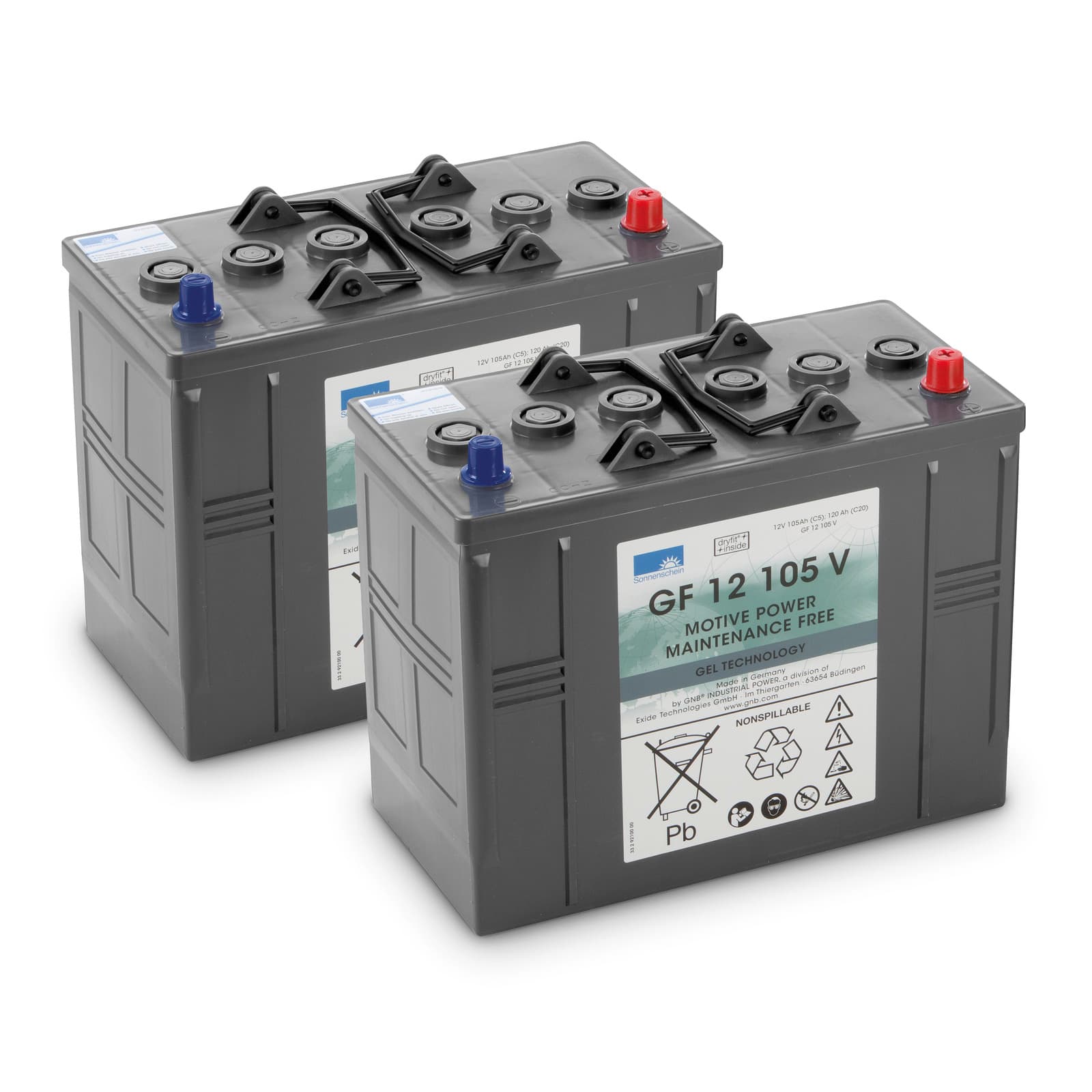 Battery kit Gel 2x 12V/105Ah