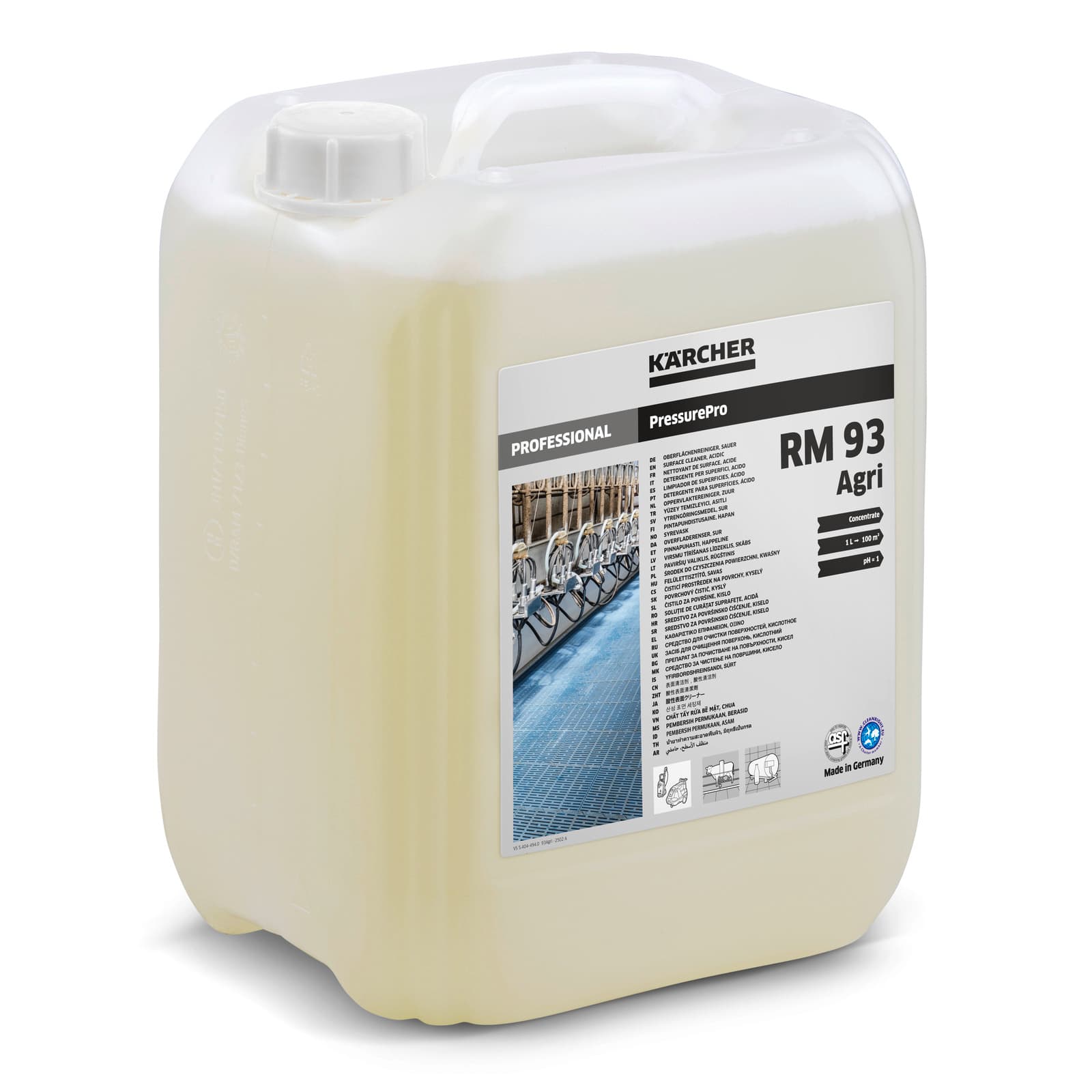 RM 93 Agri** 10l Surface cleaner alkalis