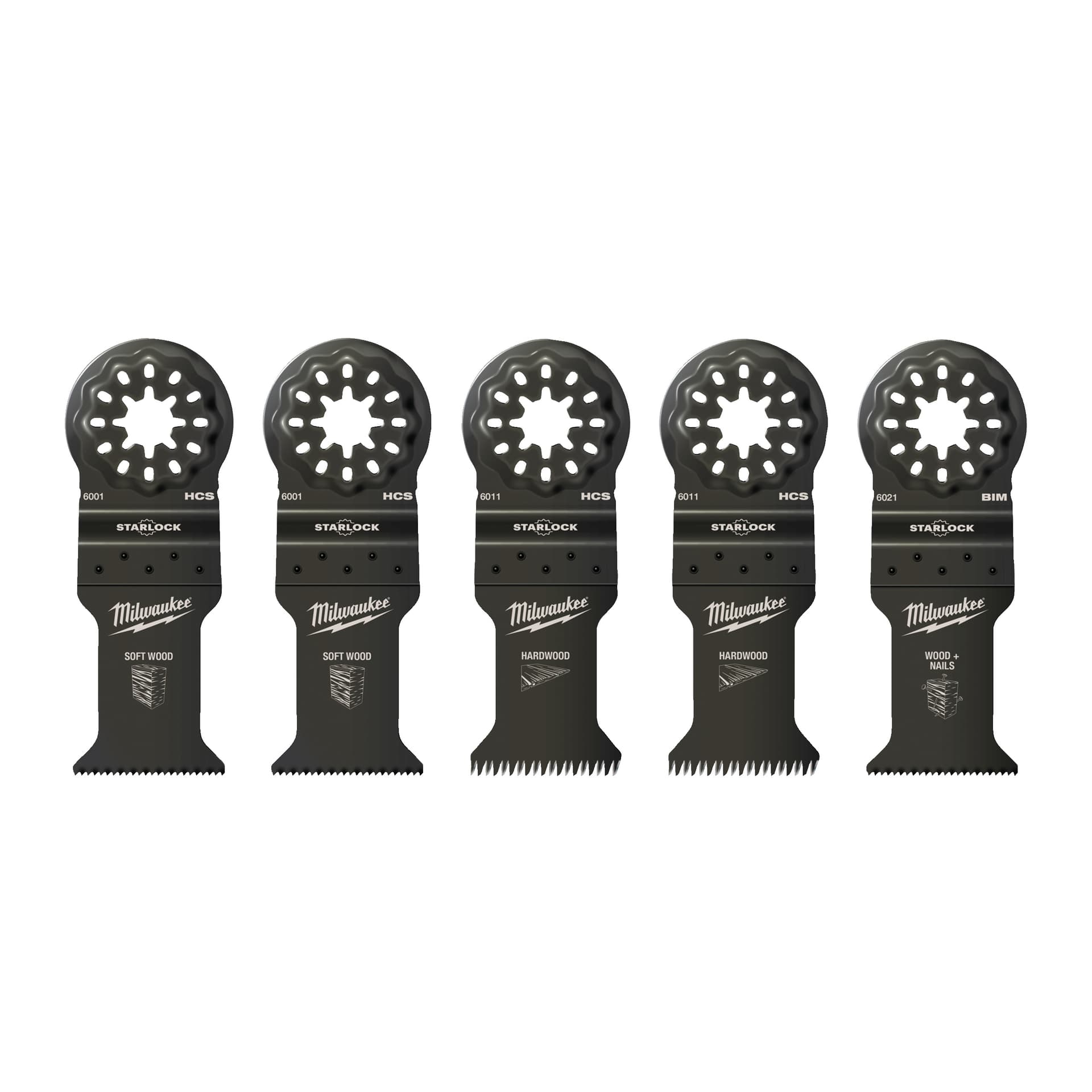 Set pânze multifunctional pentru lemn, 5 bucăți