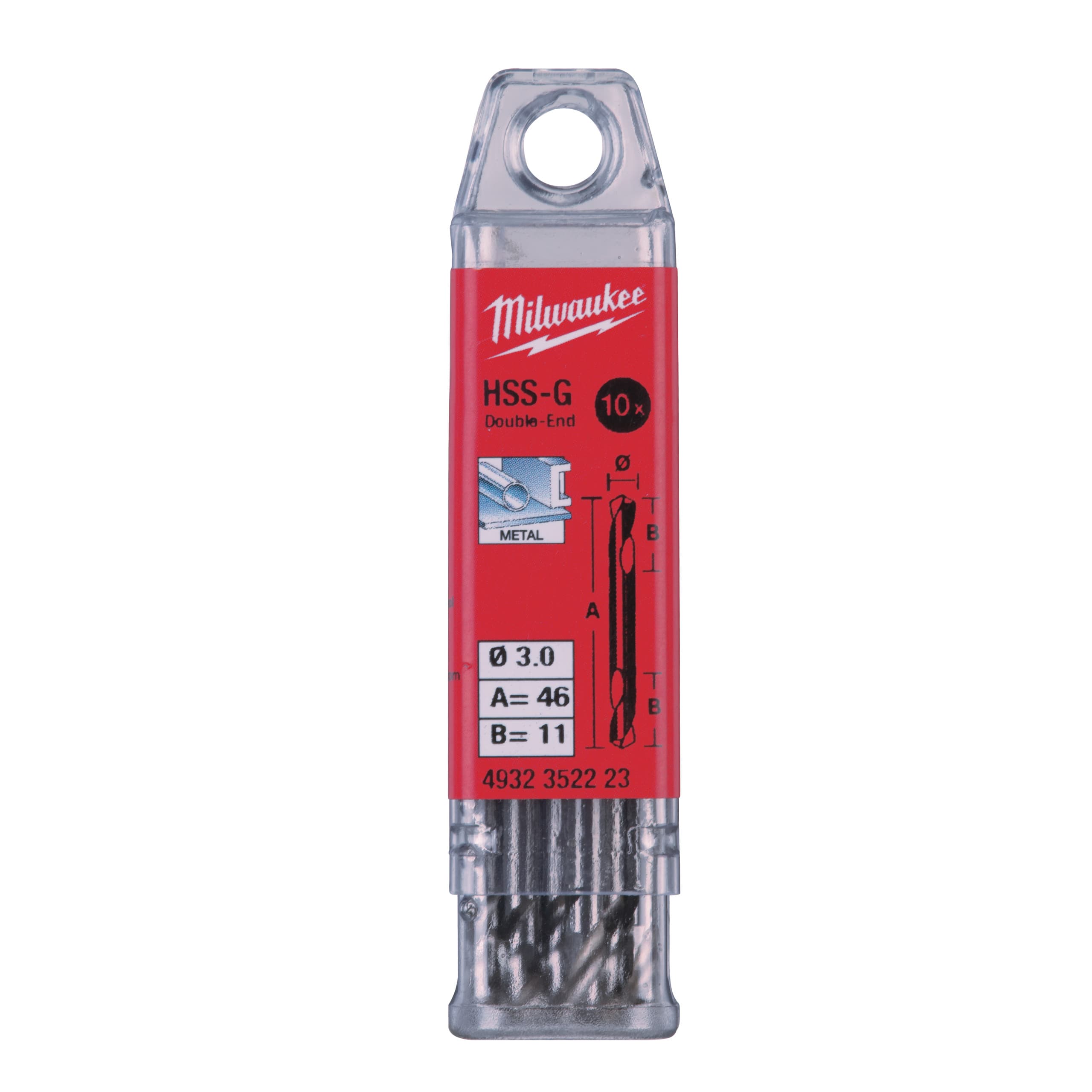 Burghiu pentru metal 10 buc; 3,0/46/11 mm 2