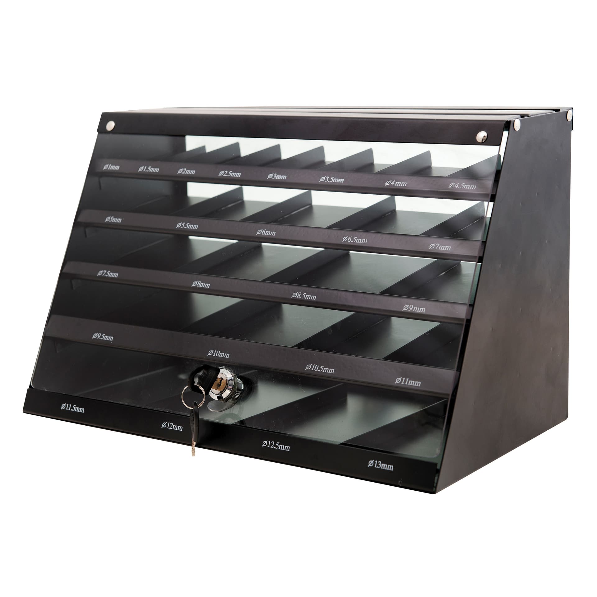 Set 345 bucăți burghie pentru metal HSS-R în casetă metalică
