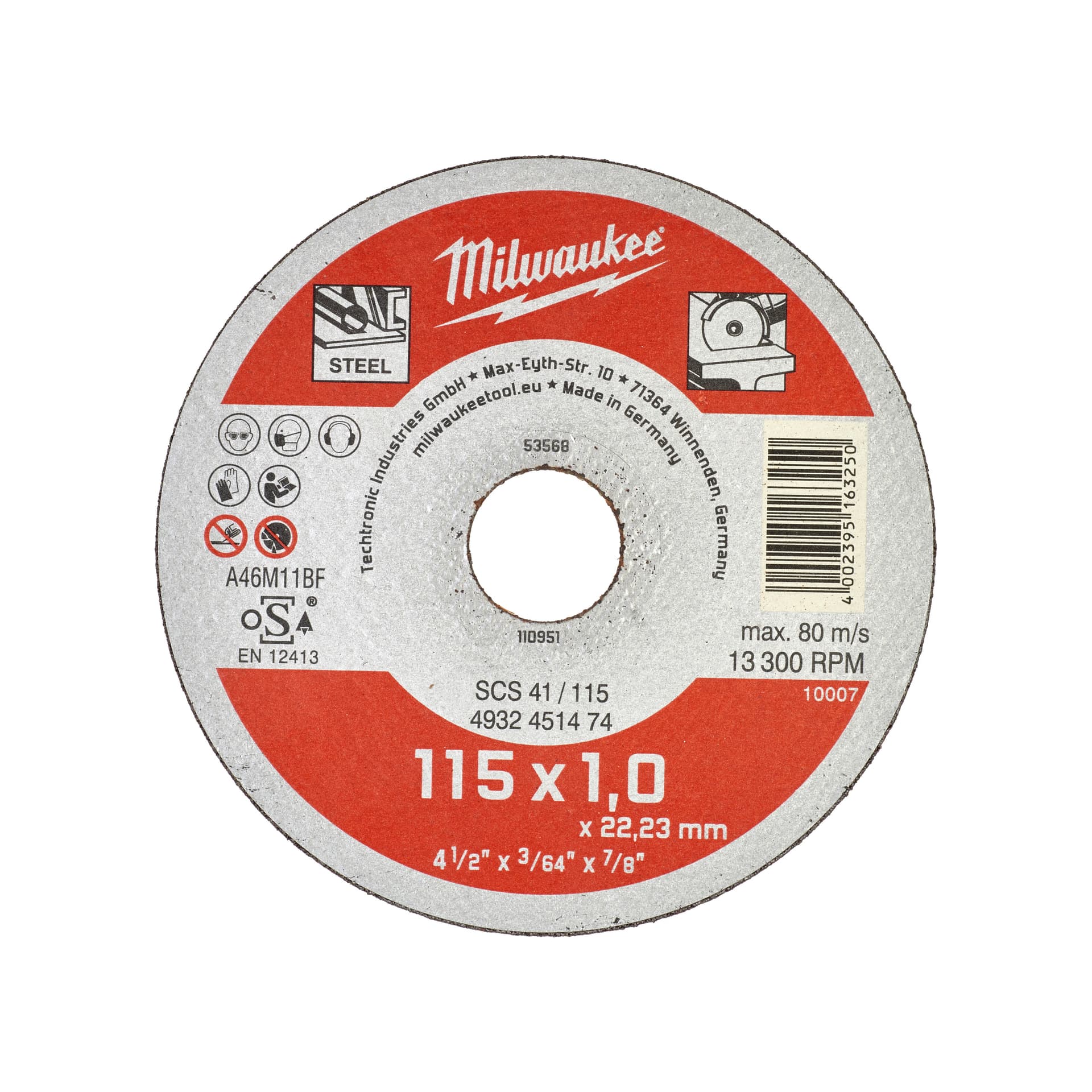 Disc pentru tăiat metal Contractor 115X1