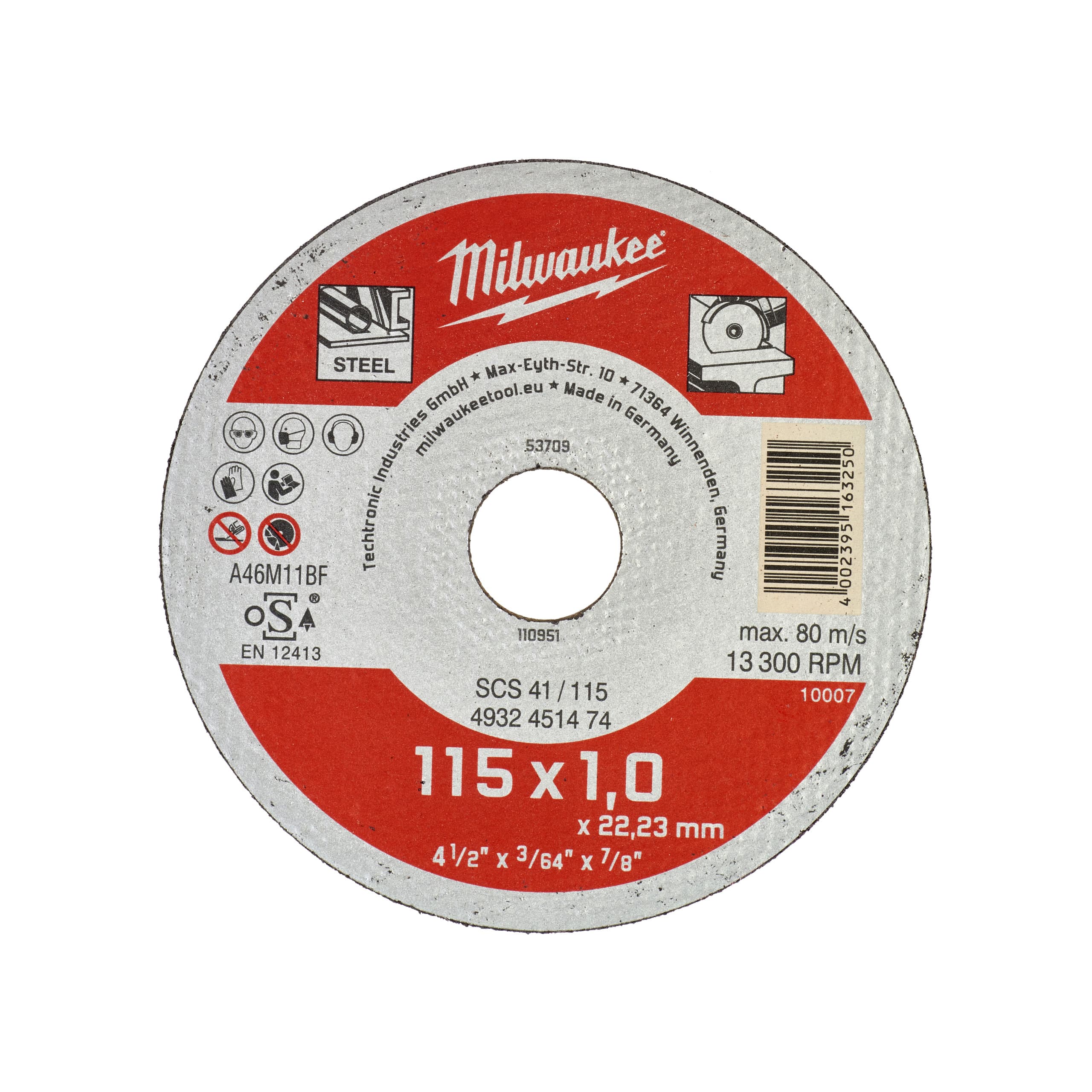 Disc pentru tăiat metal Contractor 115X1 - 200 bucăți