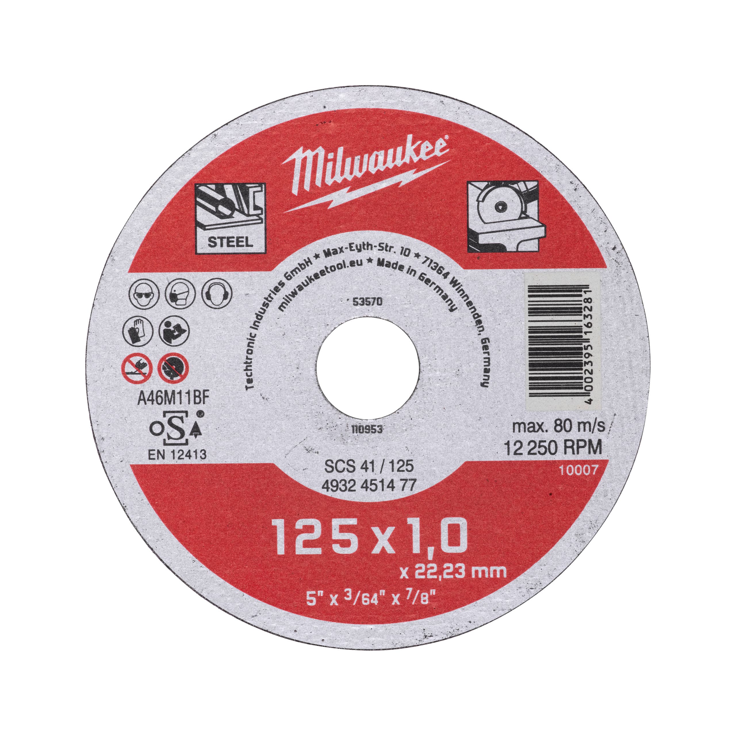Disc pentru tăiat metal Contractor 125X1